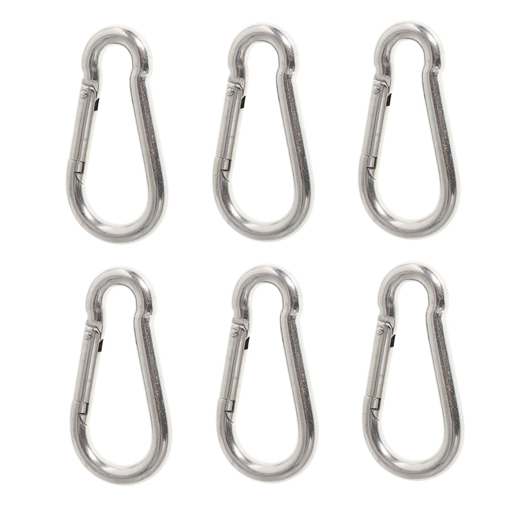30Pack Heavy Duty Spring Snap Hooks 4Inch, 3/8” Carabiner Clips for Swing,  Large Steel Chain Quick Links Safety Buckle Connector for Hammock Fitness