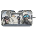 thumbnail image 3 of Xixirimido Car Windshield Sun Shade Universal Fit for SUV Truck Sedan Auto Front Window Sunshade Sun Visor Block UV Rays Keep Cool Car Accessories, Dachshunds Baseball, 3 of 8