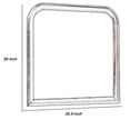 thumbnail image 4 of Espejo Benjara con diseño arqueado moldeado, marco de madera, color marrón y plateado, 4 of 5