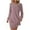Purple, variant on Gfyviroh Womens Long Sleeve Dress Soft Crew Neck Knit Sweater Dresses Trendy Lace Splicing Casual Dress