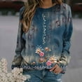 thumbnail image 2 of Edvintorg Womens Casual Crewneck Sweatshirt Long Sleeve Solid Color Shirt Soft Lightweight Loose Top Sweatshirt Women Trendy, 2 of 4