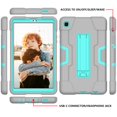 thumbnail image 3 of Dteck Case for Samsung Galaxy Tab A7 Lite 8.7 Inch SM-T220/SM-T225 Released 2021 with Screen Protector, Dteck Rugged Shockproof Kickstand Case, Full Body Protection Shell for Kids,Gray/Mint, 3 of 5