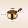 thumbnail image 7 of Espresso Measuring Cup, 6OZ/180ML Stainless Steel Espresso Coffee Cups with Wooden Handle and V-Shaped Mouth for Making Sauces Reheating Soup Heating Milk. (Gold), 7 of 7