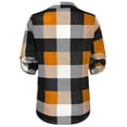 thumbnail image 7 of Oversized Tshirts for Women Casual Long Sleeve Plaid Shirt Slim Jacke Summer Tops for Women Orange XXXXXL, 7 of 7
