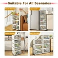 thumbnail image 4 of Bacs de Rangement avec Couverclesquart Bacs de Rangement en Plastique s Bacs de Rangement Empilables avec Roues Organisateurs et Rangement pour Garde-Robe Boîte de Rangement, 4 of 6