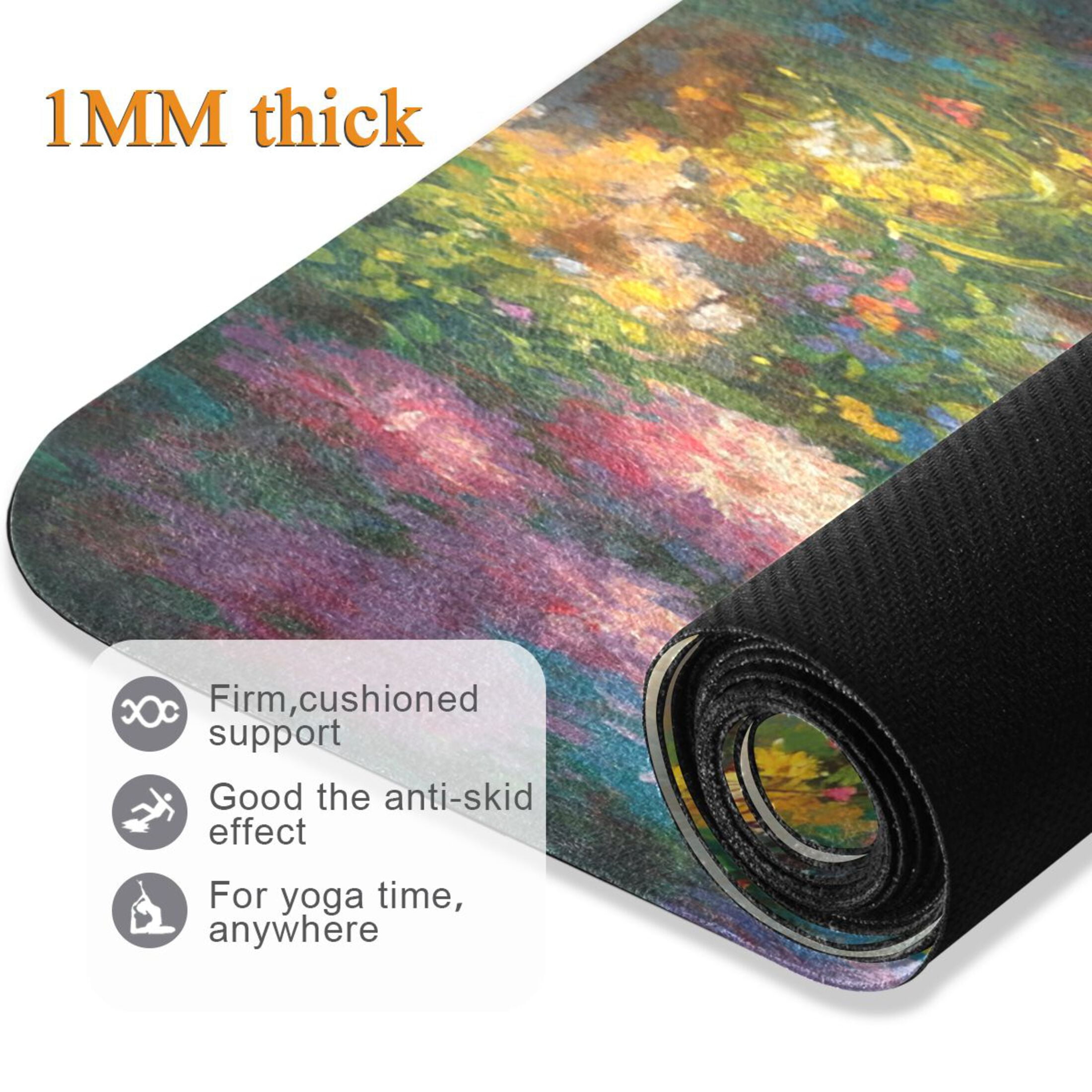 BZSMCE Yoga Mat Women Whimsical Canine Bliss Fitness Mat