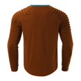 thumbnail image 6 of Men Summer Tops Size Chart Men Clothes Active 5 Slipper Small Top Mens Athletic Tops Athletic Fit Shirt Fall Fashion Men's plus Tees Cute Short Male Pleated Long Sleeve Solid Color Brown M, 6 of 6