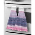 thumbnail image 2 of Diamond Gradient Texture Hand Towel Household Bathroom Microfiber Absorbent, 2 of 7