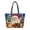 Blue Santa, variant on Qpednta Plaid Patch Quilted Tote Bag, Women Shoulder Bag, Laptop Tote Bag with Zipper, Soft Polyester Fabric Quilted Work Tote Bag, Fade Resistant Casual Handbag, for Office Holiday Trips