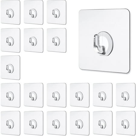 

wendunide Horn Hook Transparent Hook Door Bedroom Bathroom Self Adhesive Hook White
