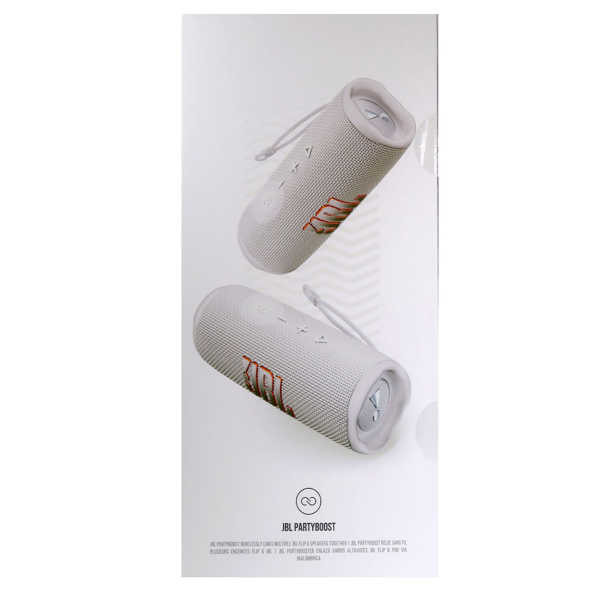 JBL Flip 6 Portable Waterproof Bluetooth Speaker - White (JBLFLIP6WHTAM) 