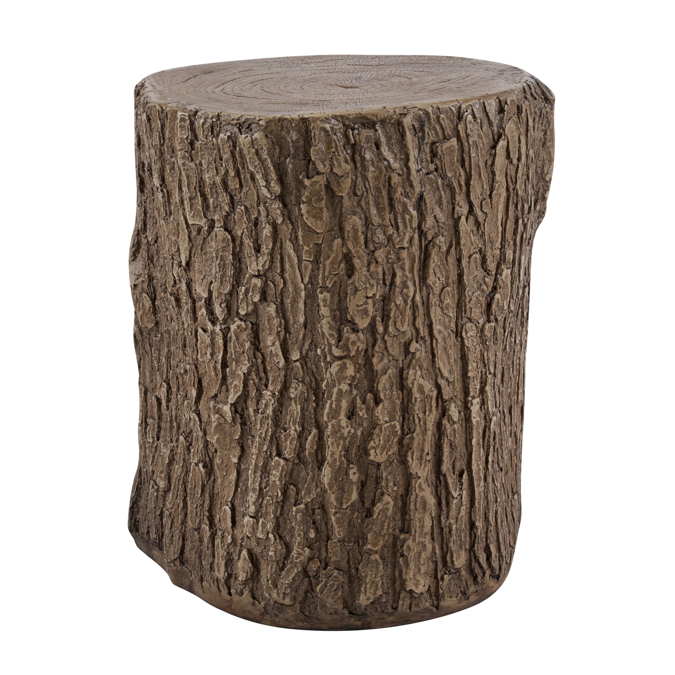 Christopher Knight Home 15.3” Tree Stump Side Table, MGO Accent Table with Realistic Wood Texture, Light Brown