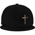 thumbnail image 2 of Religious Cross John 3:16 God Loved The World Jesu Trucker Hat Women Men Baseball Cap Gift Adjustable Dad Hat Black, 2 of 8