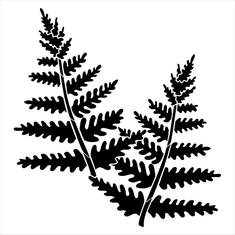 Large Individual Fern Leaf Wall Stencil