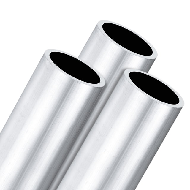 Uxcell 3-Pack Tubo Redondo de Aluminio 6063, 32mmx38mm(IDxOD) Longitud de 100mm