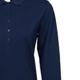 thumbnail image 2 of Tee Jays Womens Luxury Stretch Long Sleeve Polo Shirt, 2 of 4
