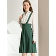 thumbnail image 4 of DARING DIVA Women's Cute High Waist Suspender Skirt Mini Dress L Dark Green, 4 of 6