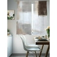 thumbnail image 4 of Brown Grey Sheer Curtains 72 inches Long 2 Panels Set Graffiti Art Abstract Color Block Oil Paint Modern Sheer Window Curtain Rod Pocket Voile Drapes for Living Room/Bedroom, Each 52" W x 72" L, 4 of 7