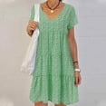 thumbnail image 1 of 2024 Robe Tendance Grande Taille pour Femmes Été Imprimé Manches Courtes Ample Décontractée Robes Femme Élégante Mode Plage Vêtements pour Dames, 1 of 7