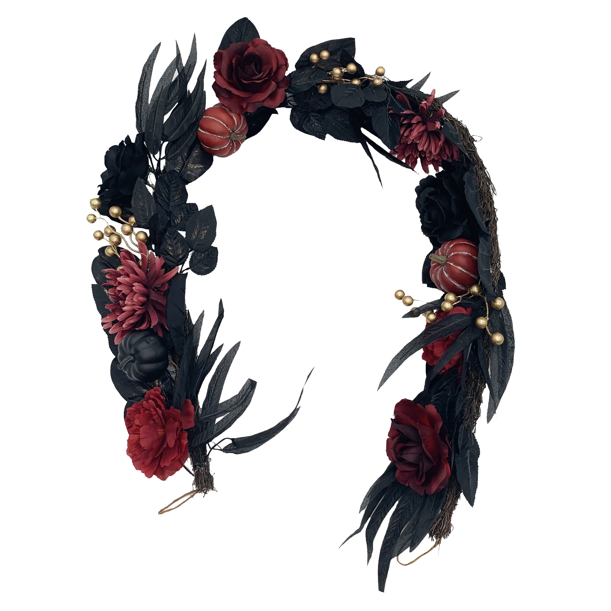 Image of Halloween Black & Burgundy Garland