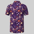 thumbnail image 4 of Men's Golf Polo Shirts Funny Halloween Golf Polo Shirts Short Sleeve Pumpkin Ghost Shirts for Men (Purple S), 4 of 4
