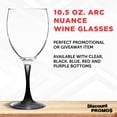 thumbnail image 3 of Nuance Wine Glasses by ARC 10.5 oz. Set of 10, Bulk Pack - Restaurant Glassware, Perfect for Red Wine, White Wine, Cocktails - Black, 3 of 5