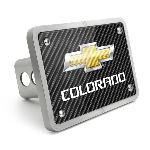 Chevrolet Colorado UV Graphic Carbon Fiber Look Billet Aluminum 2 inch Tow Hitch Cover