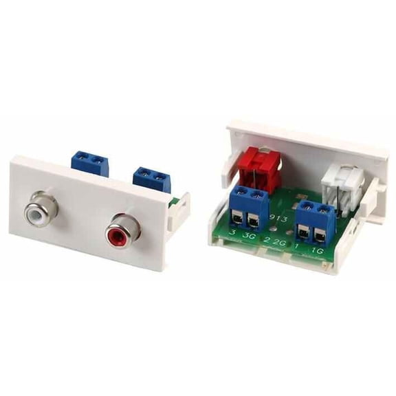 CLEVER LITTLE BOX - Conec2 2x Phono Snap-In Module for Screw Terminal