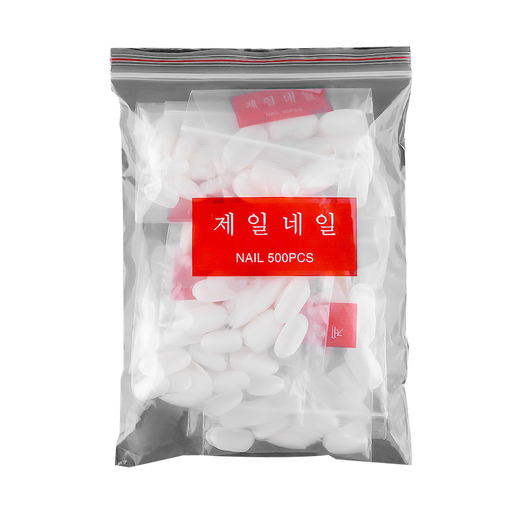 Cusimax 500pcs Short Oval Fake Fingernails Natural Transparent Full Cover Fake False Nail Art Tips Accessory white Images Cusimax 500pcs Short Oval Fake Fingernails Natural Transparent Full Cover Fake False Nail Art Tips Accessory white
