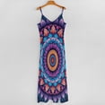 thumbnail image 5 of Mandala Pattern Purple Blue Sleeveless Dress Women's Evening Dress Womans Clothing, 5 of 9