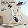 thumbnail image 6 of Stationary Bike, Exercise Bike Indoor Cycling Bike, Magnetic Stationary Bike Cycle Bike, Upright Fitness Bike for Home Gym Workout with Brake Flywheel, Phone Mount, Comfortable Seat Cushion-White, 6 of 8
