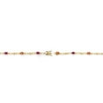 thumbnail image 4 of Gem Stone King 18K Yellow Gold Plated Silver Orange Sapphire and Red Created Ruby and Round White Lab Grown Diamond Tennis Bracelet for Women (3.19 Cttw, Gemstone Birthstone, Oval 6X4MM, 7.25 inches), 4 of 4