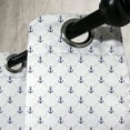 thumbnail image 4 of Ambesonne Anchor Grommet Curtain, Yacht Ship Cruise, 50" x 63", Navy Blue White, 4 of 6