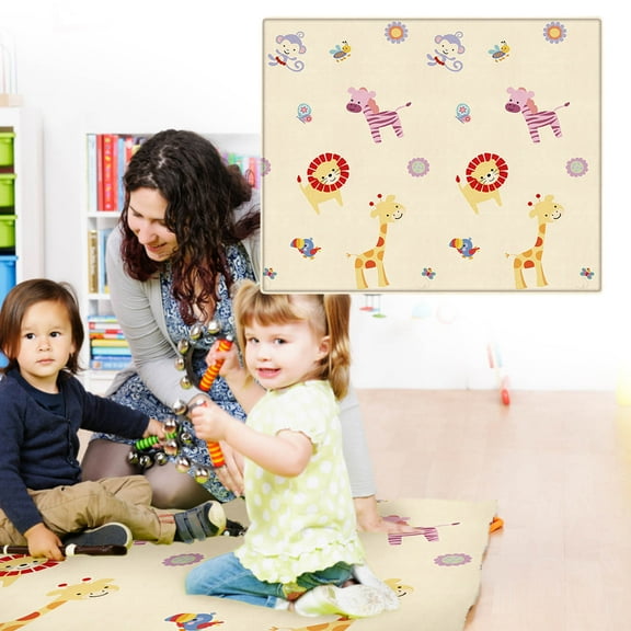 SIYTUAU Baby Play Mat Foldable Reversible Crawling Mat Non Slip Waterproof Activity Center For Infants Toddlers Floor Gym Surface Multicolor Free Size Cloth Mat Multicolor