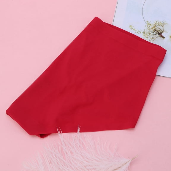 NICEXMAS Red Seamless Ice Silk Underwear for Women, Middle Rise, Soft, Breathable, Comfortable Daily Wear