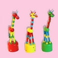 thumbnail image 6 of JUYLBLVE Colorful Wooden Giraffe Push Puppets Set Educational Toy for Kids, Handcrafted Animal Figures, 6 Pack Colorful, 6 of 7