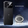thumbnail image 2 of Dteck Magnetic Case for iPhone 16 Pro,Luxury Leather Case Compatible with MagSafe Shockproof Heat Dissipation Bumper Cover for iPhone 16 Pro,Black, 2 of 8