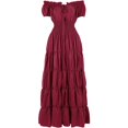 thumbnail image 1 of Dress For Women Stage Costume Halloween COS Retro Solid Color Waistband Dress Party Evening Night Long Dress, 1 of 5