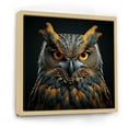 thumbnail image 2 of Designart "Gazing Into Owl'S Expressionism" Animals Owl Floater Framed Wall Art Living Room, 2 of 5