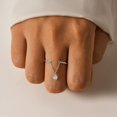 thumbnail image 2 of Dangling Charm CZ Sterling Silver Ring for Women Crystal Diamond Tassel Chain Sackable Finger Band Statment Ring Promise Rings Adjustable, 2 of 10