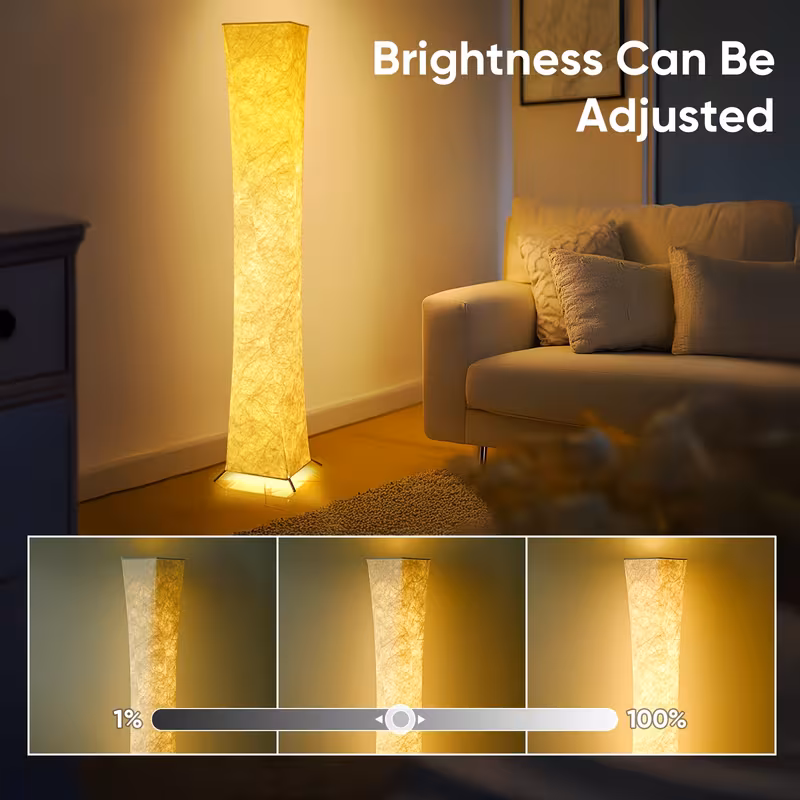 thumbnail image 1 of Un lámpara de pie elegante con un brillo suave, que presenta un diseño minimalista, conectividad USB y una luz cálida ultrafina de 3000K., 1 of 1