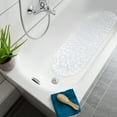 thumbnail image 2 of Navaris Pebble Bath Mat - Non Slip Bath Mat with Suction Cups for Bathtub Tub Shower Floor Bathroom 39" x 15.4" - PVC Plastic Rock Shape - Transparent, 2 of 6