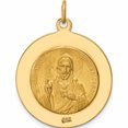 thumbnail image 4 of 14K Yellow Gold Solid Large Queen Of Holy Scapular Reversible Medal (29.3 X 22) Made In United States -Jewelry By Sweet Pea, 4 of 7