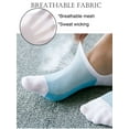 thumbnail image 3 of Lava 5 Pairs No Show Socks for Men Women Breathable Invisible Low Cut Cotton Socks With Non Slip Grips Gray, 3 of 9