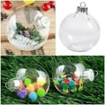 thumbnail image 3 of 2Pcs Clear Plastic Balls Baubles Fillable Christmas Tree Ornaments Xmas Pendant 3.2inch, 3 of 7