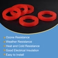 thumbnail image 4 of Unique Bargains 1-1/4' DN32 Silicone Rubber Flat Washer Quick Connector Gasket Red 10 Count, 4 of 5