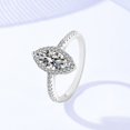 thumbnail image 1 of Anillo de moissanita de 1 quilate de plata esterlina 925 de Damila, anillo de microdiamantes ovalados de moda para mujer de Europa y Estados Unidos, 1 of 6