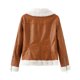 thumbnail image 5 of Chaqueta de piel sintética para mujer, abrigo corto informal de felpa, abrigo, prendas de vestir para otoño e invierno, 5 of 9