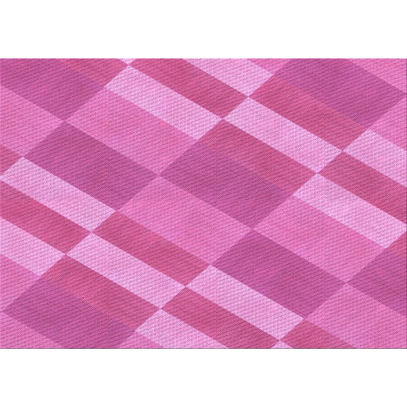 Ahgly Company Indoor Rectangle Patterned Violet Purple Area Rugs, 8' x 12'