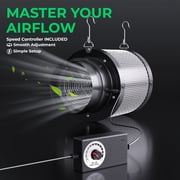 ALPHAGROW 2 x 4 ft 600D Canvas Grow Tent Kit with 33 W LED Light and 6 in Inline Fan and Carbon Filter
